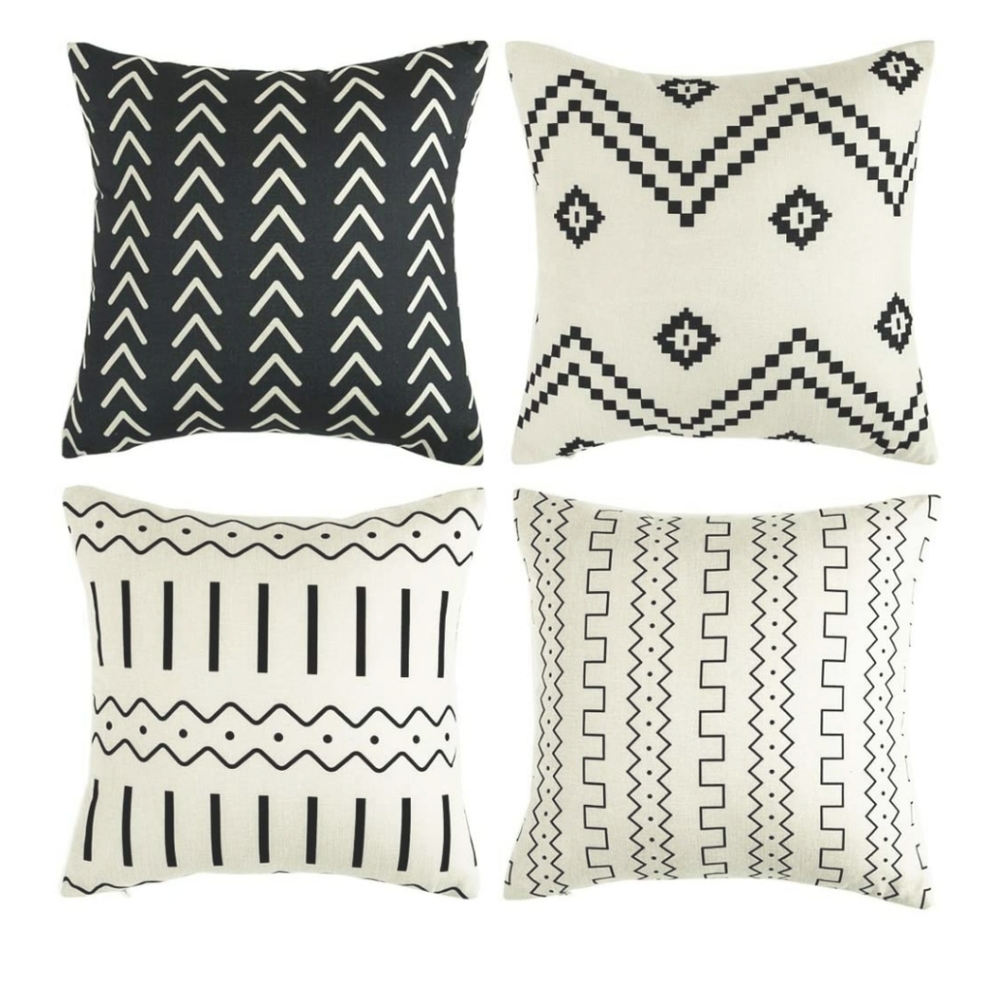 🆕️ Geometric Set of 4 Pillow Covers 18x18